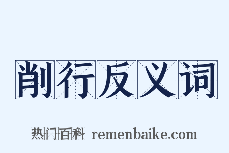削行反义词是什么意思的图片